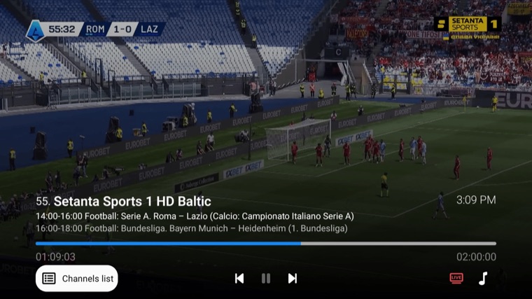 inext IPTV application player