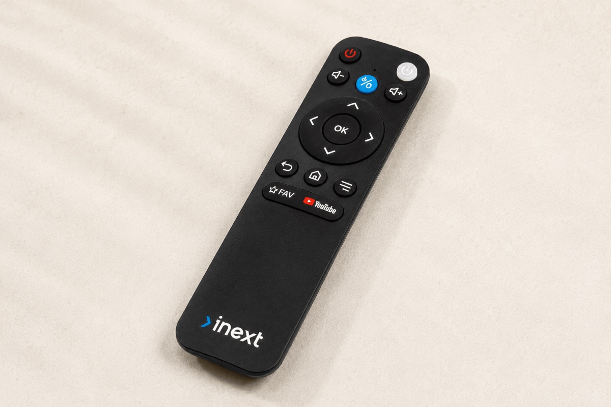 inext Bluetooth voice remote with microphone, programmable TV power and FAV buttons